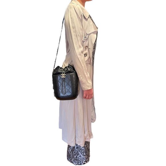 ❤️SOLD❤️CHANEL Gabrielle Medium Purse/ Crossbody Bag in Quilted Black Caviar - Picture 8 of 16